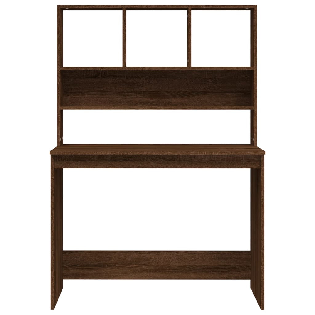 Schreibtisch Mit Regal Bürotisch Computertisch Arbeitstisch Holzwerkstoff Vidaxl