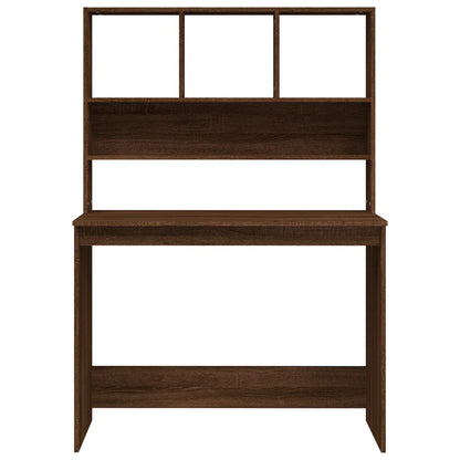 Schreibtisch Mit Regal Bürotisch Computertisch Arbeitstisch Holzwerkstoff Vidaxl