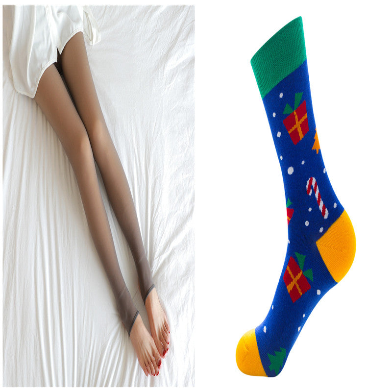 Fake Translucent plus Size Leggings Fleece Lined Tights Fall and Winter Warm Fleece Pantyhose Women Fleece Lined Pantyhose Thermal Winter Tights