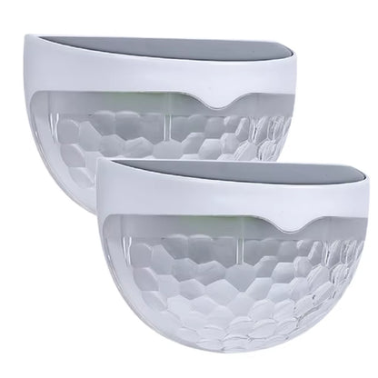 LED Solar Lights Outdoor Light Control Sensor Garden Decoration Solar Fence Wall Lamp Semicircle Energy Waterproof Street Lamps