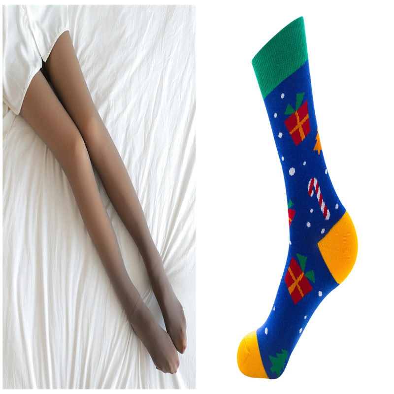 Fake Translucent plus Size Leggings Fleece Lined Tights Fall and Winter Warm Fleece Pantyhose Women Fleece Lined Pantyhose Thermal Winter Tights