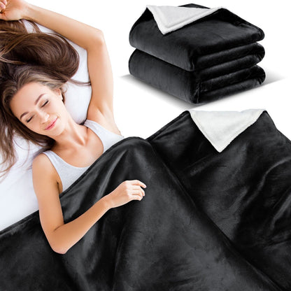 KESSER® Kuscheldecke Flauschig Wohndecke Sherpa Fleece Decke Flanell Bett Sofa