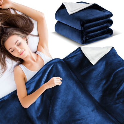 KESSER® Kuscheldecke Flauschig Wohndecke Sherpa Fleece Decke Flanell Bett Sofa