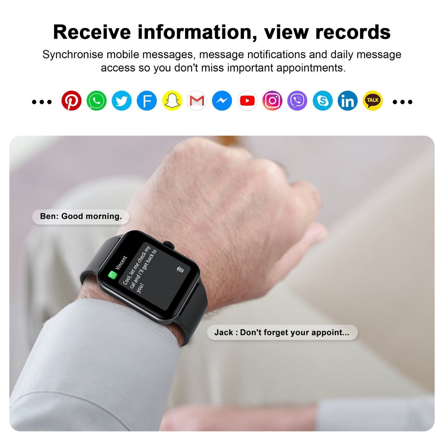 Blackview Smartwatch Damen Herren Mit Bluetooth Anrufe Fitnessuhr Für Android