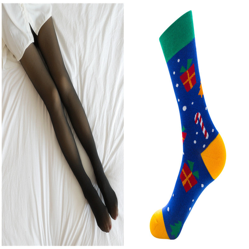 Fake Translucent plus Size Leggings Fleece Lined Tights Fall and Winter Warm Fleece Pantyhose Women Fleece Lined Pantyhose Thermal Winter Tights