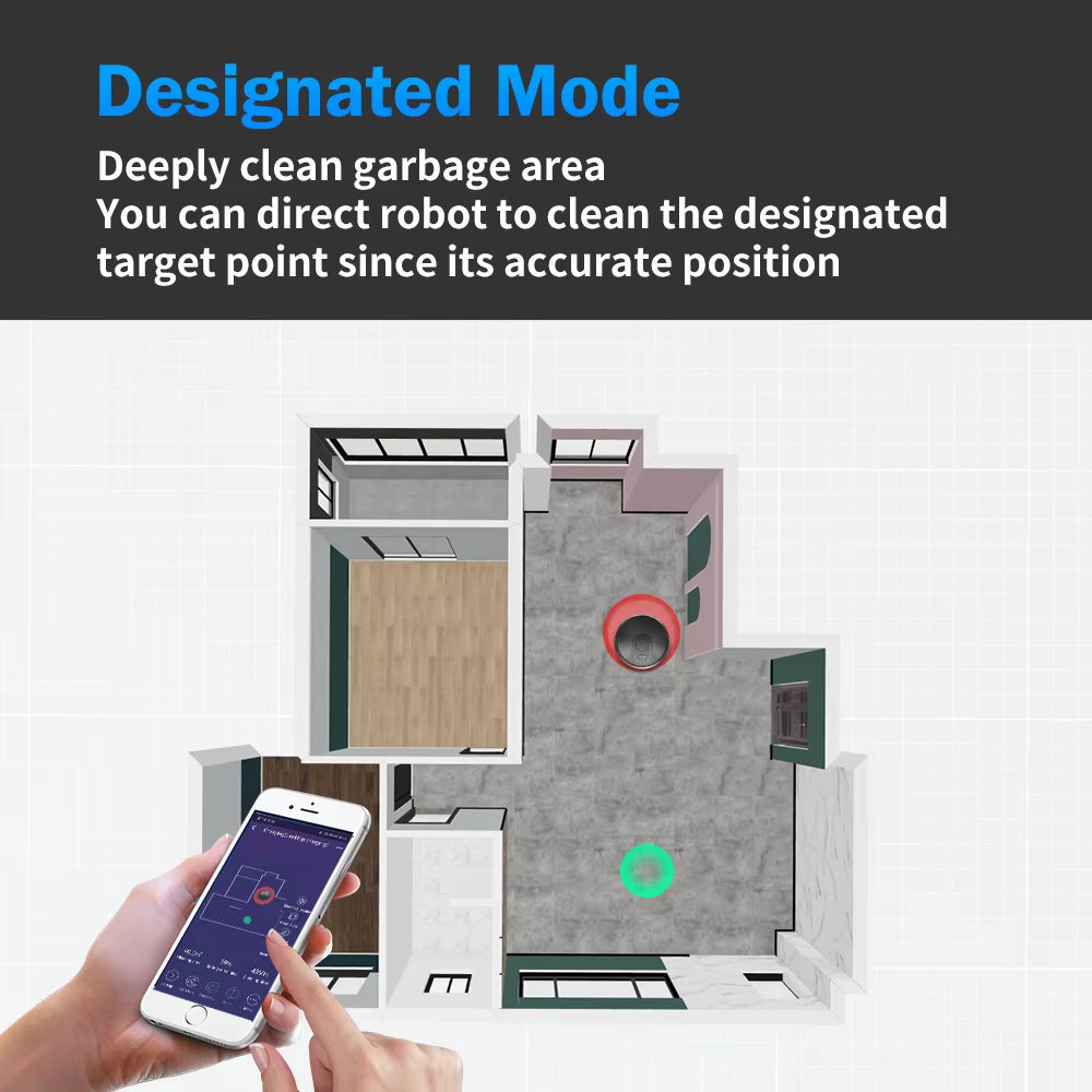 Robot Vacuum Cleaner  X6 ,Visual Navigation,App Virtual Barrier,6000Pa Suction,Smart Home Mop,Floor Carpet Washing Tool
