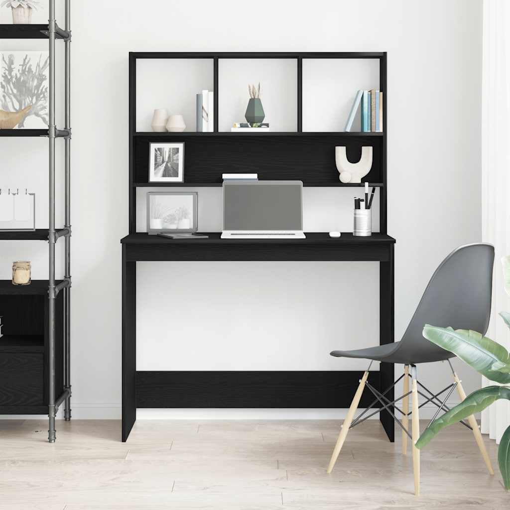 Schreibtisch Mit Regal Bürotisch Computertisch Arbeitstisch Holzwerkstoff Vidaxl