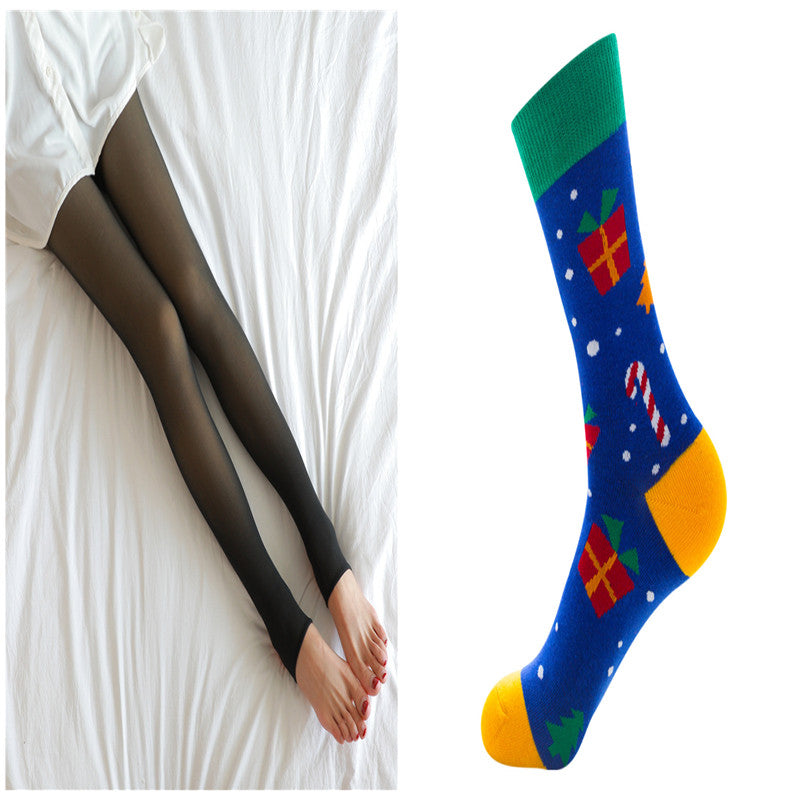 Fake Translucent plus Size Leggings Fleece Lined Tights Fall and Winter Warm Fleece Pantyhose Women Fleece Lined Pantyhose Thermal Winter Tights