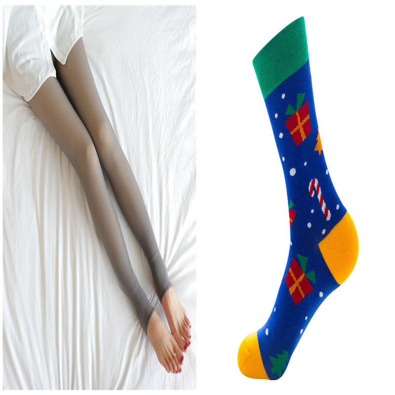 Fake Translucent plus Size Leggings Fleece Lined Tights Fall and Winter Warm Fleece Pantyhose Women Fleece Lined Pantyhose Thermal Winter Tights