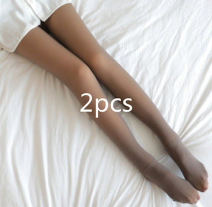 Fake Translucent plus Size Leggings Fleece Lined Tights Fall and Winter Warm Fleece Pantyhose Women Fleece Lined Pantyhose Thermal Winter Tights