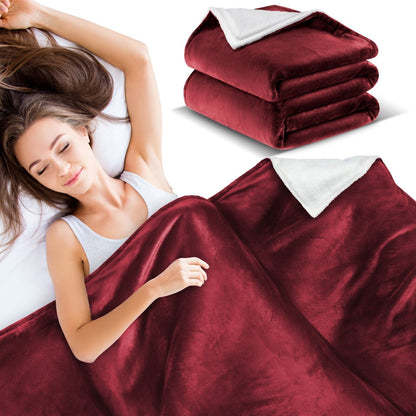 KESSER® Kuscheldecke Flauschig Wohndecke Sherpa Fleece Decke Flanell Bett Sofa
