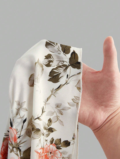 Clasi Romantic Flower and Plant Printed Off-The-Shoulder Ruffle Strap Vacation Summer Dress Dresses Graduation,Summer Dresses for Women