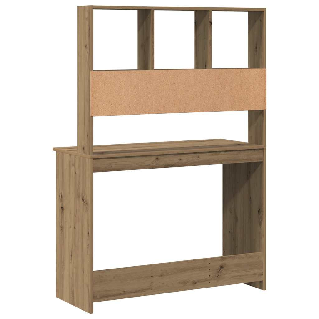 Schreibtisch Mit Regal Bürotisch Computertisch Arbeitstisch Holzwerkstoff Vidaxl