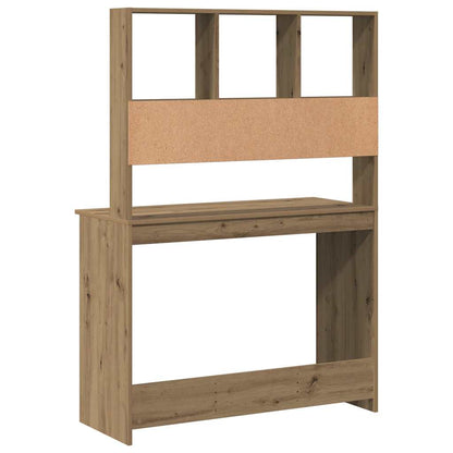 Schreibtisch Mit Regal Bürotisch Computertisch Arbeitstisch Holzwerkstoff Vidaxl