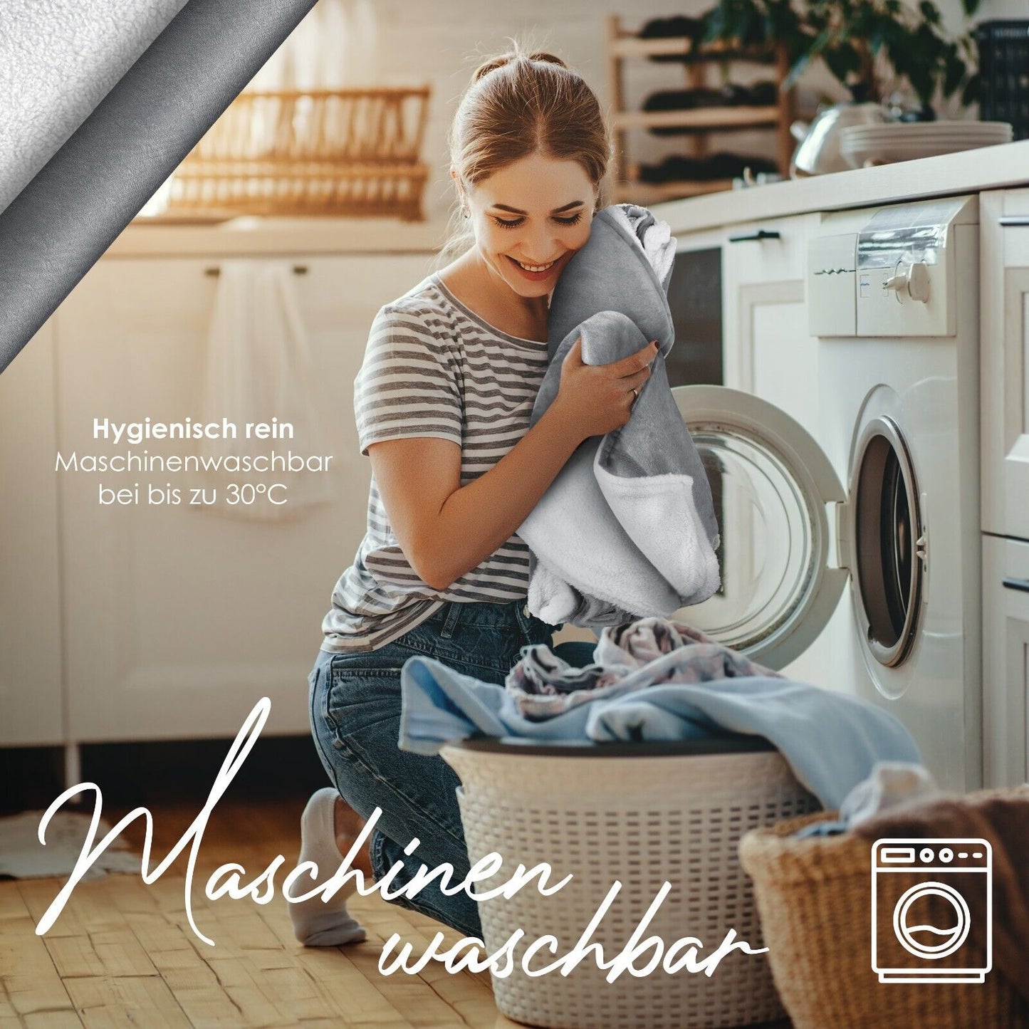 KESSER® Kuscheldecke Flauschig Wohndecke Sherpa Fleece Decke Flanell Bett Sofa