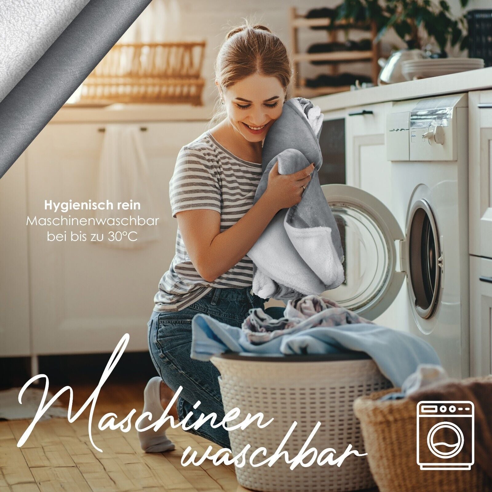 KESSER® Kuscheldecke Flauschig Wohndecke Sherpa Fleece Decke Flanell Bett Sofa