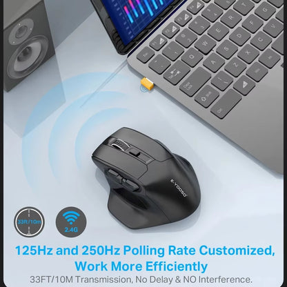X-31 USB 2.4G Wireless Gaming Large Mouse for Big Hands PAW3212 4800 DPI 5 Buttons for Gamer Mice Computer Laptop PC
