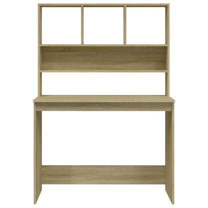 Schreibtisch Mit Regal Bürotisch Computertisch Arbeitstisch Holzwerkstoff Vidaxl